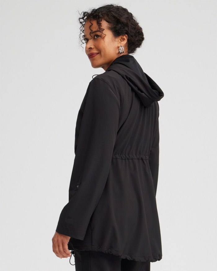 Chicos Zenergy UPF Neema Anorak Jacket - Black