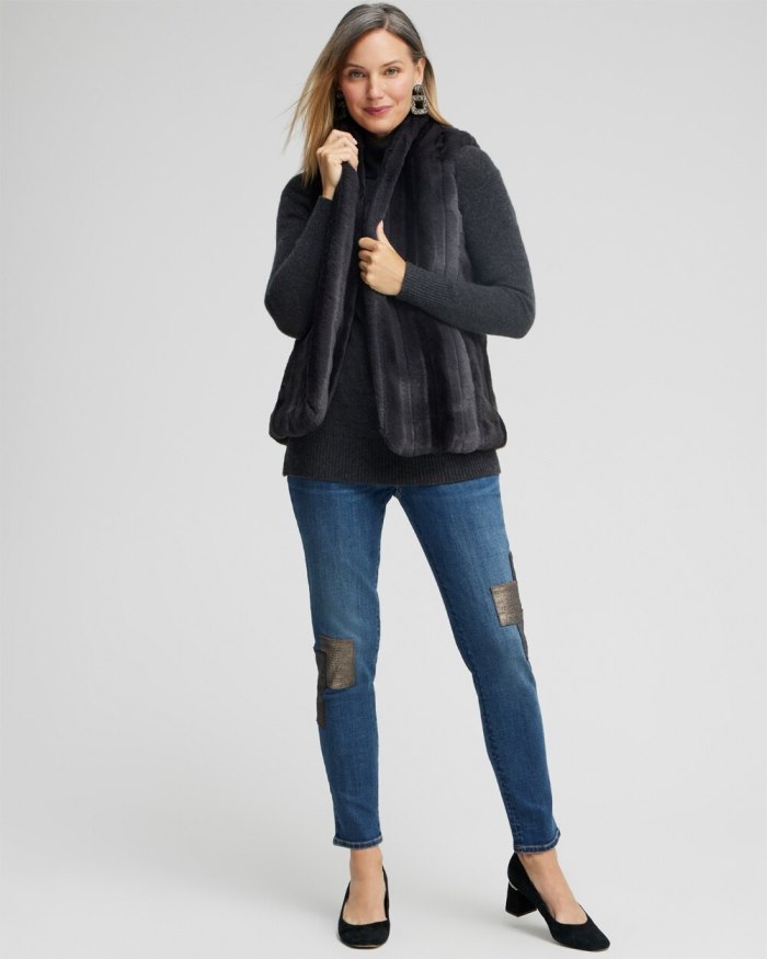 Chicos Patchwork Pull-On Jeggings - Buttercup Indigo