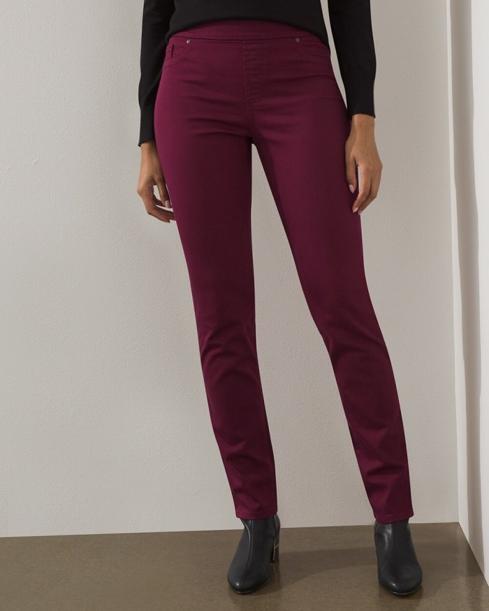 Chicos Denim Pull-On Jeggings - Deep Chianti