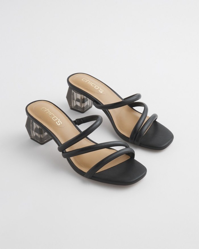Chicos Lucite Heels - Black