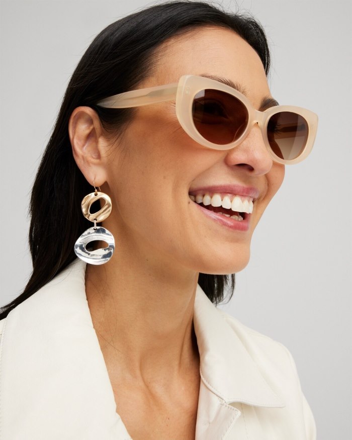 Chicos Nude Cateye Sunglasses - Nude