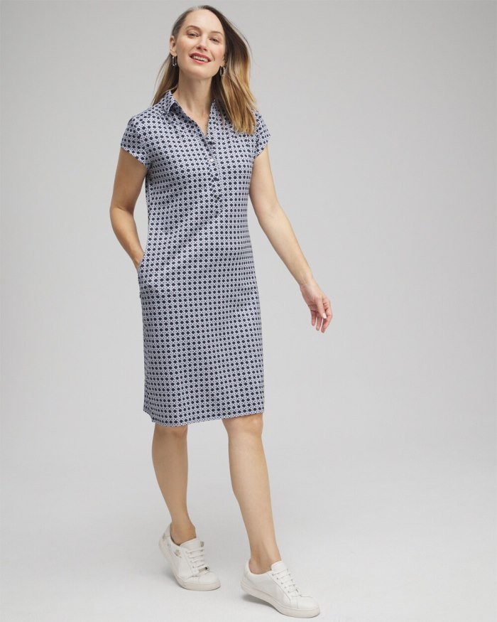 Chicos Zenergy UPF Cap Sleeve Dress - Classic Navy