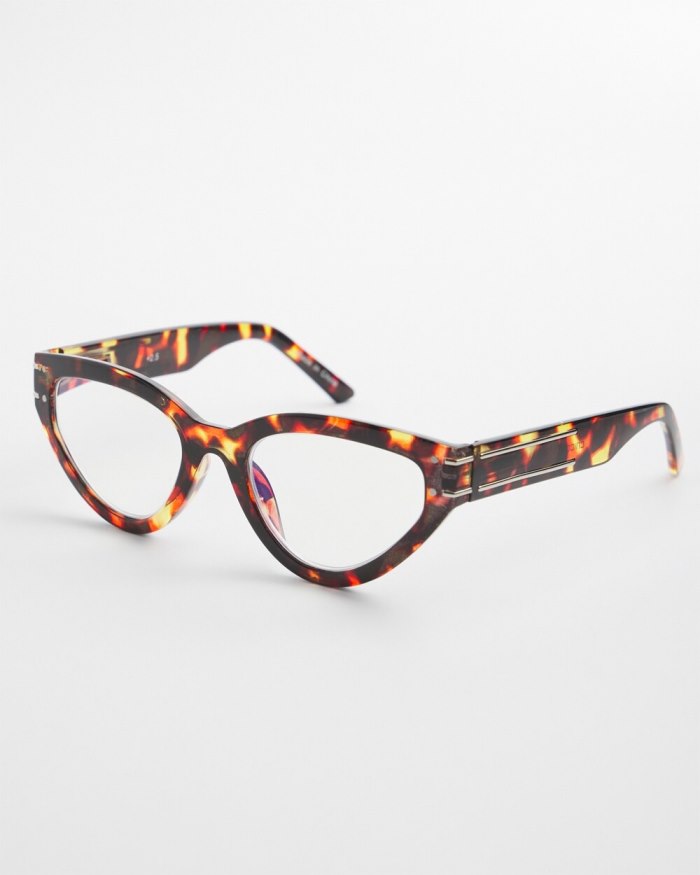 Chicos Faux Tort Cateye Readers - Tortoise
