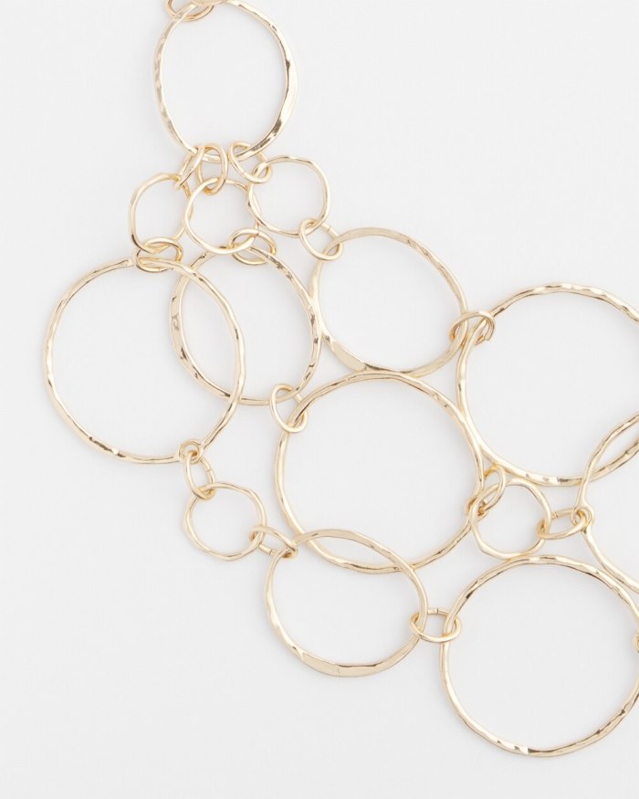 Chicos Short Goldtone Multi-Strand Link Necklace - Gold