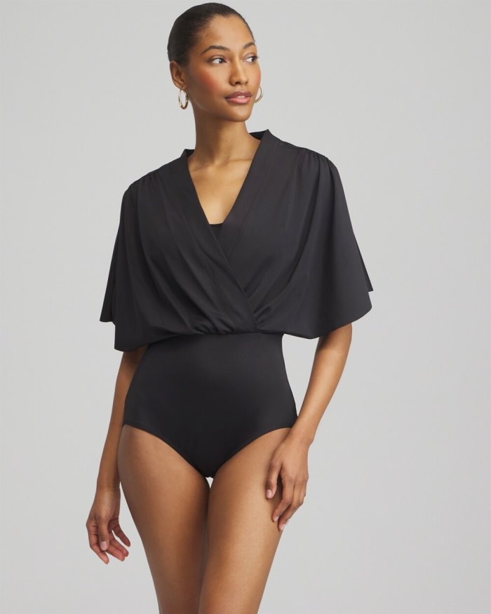 Chicos Gottex Modest One Piece Swimsuit - Black