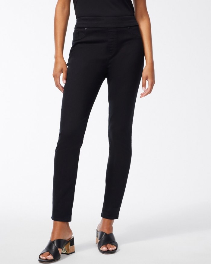 Chicos Denim Pull-On Jeggings - Black