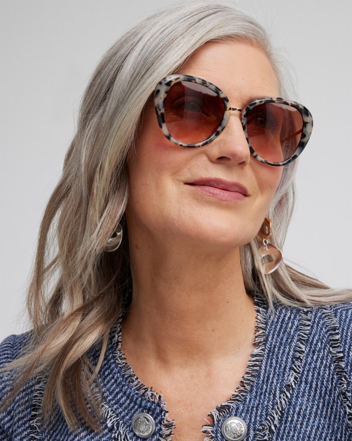 Chicos Tort Print Cateye Sunglasses - Tortoise