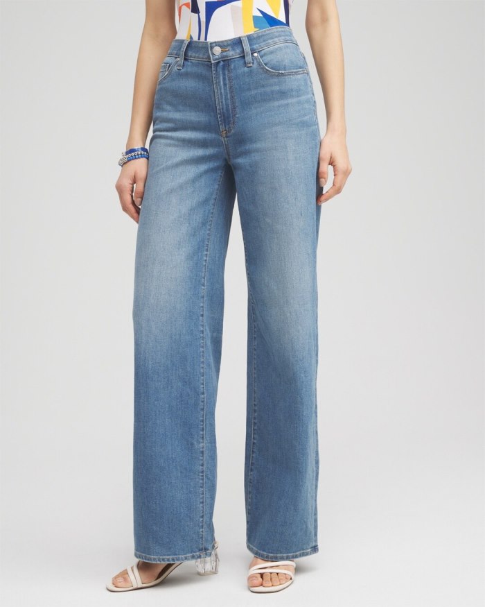 Chicos High Rise Wide Leg Jeans - Skylar Indigo