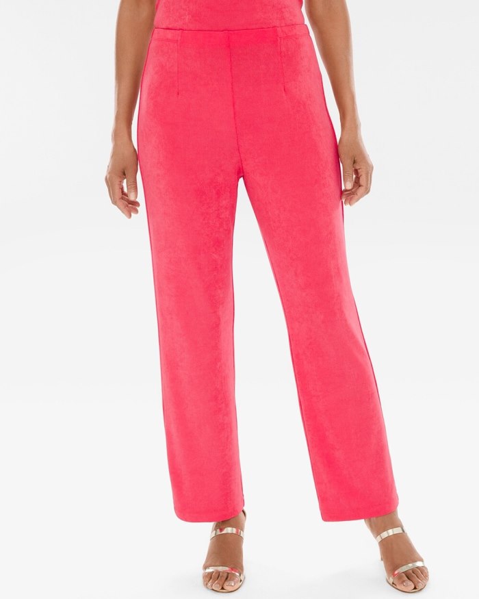 Chicos Travelers Classic No Tummy Pants - Malibu Punch