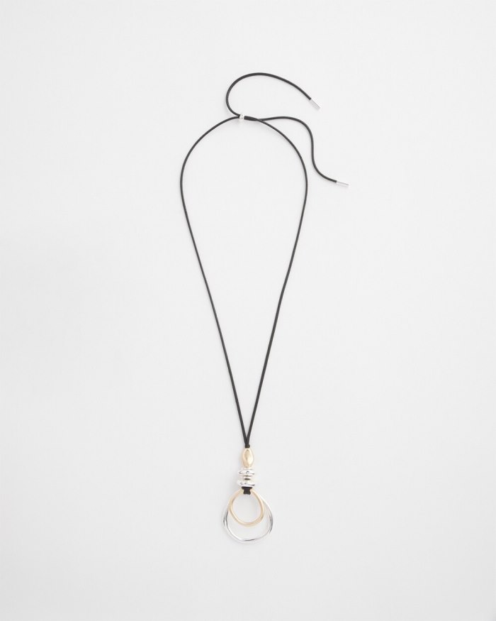 Chicos Adjustable Mixed Metal Necklace - Mixed Metals