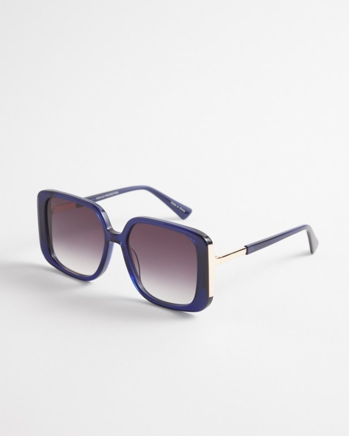 Chicos Navy Square Sunglasses - Classic Navy