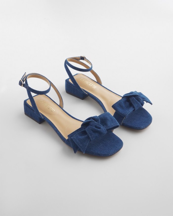 Chicos Denim Sandals - Dark Denim