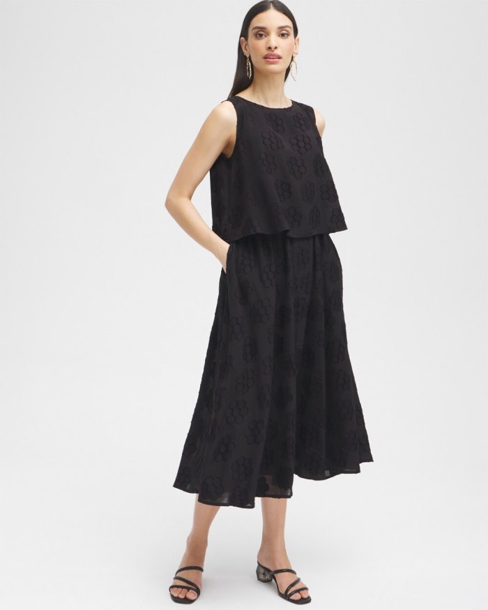 Chicos Black Label Layered Popover Dress - Black