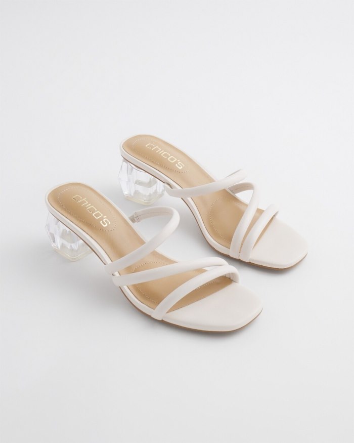 Chicos Lucite Heels - Bone