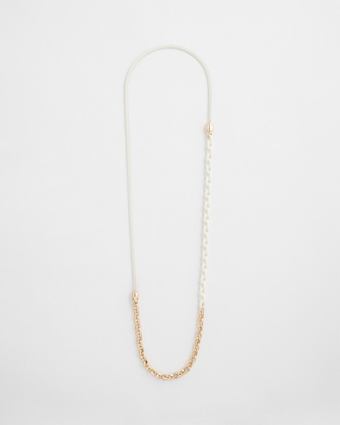 Chicos MagneticMix White Multistrand Necklace - White