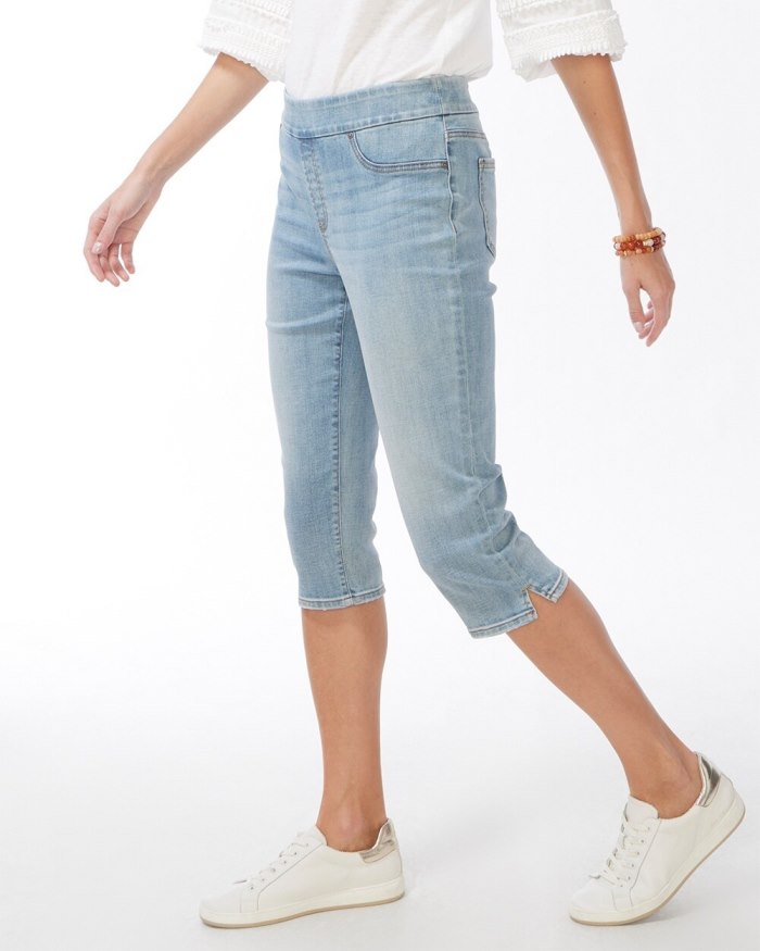 Chicos 17" Pull on Capris - Castlebar Indigo