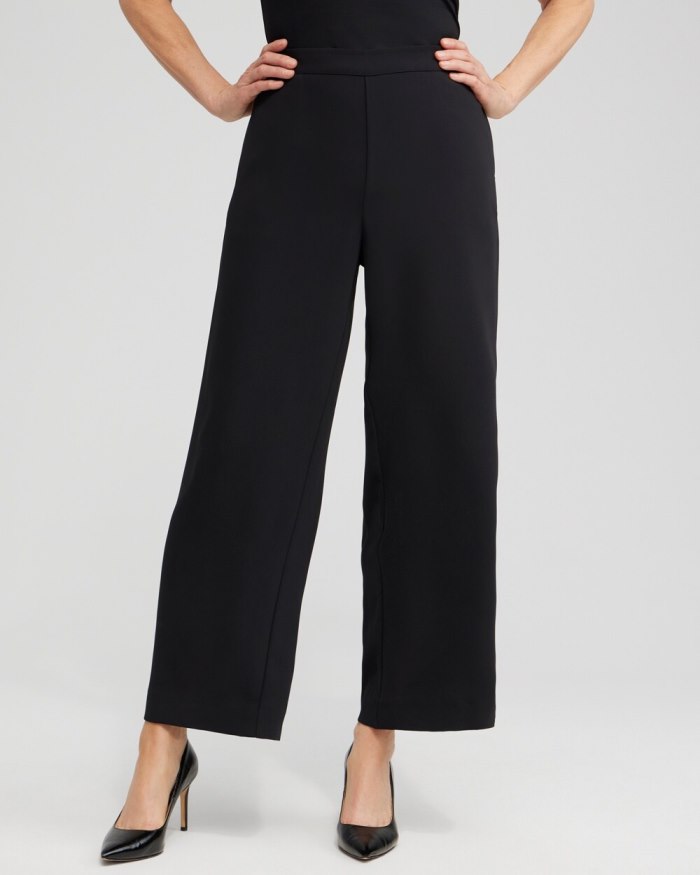 Chicos Black Wide Leg Soft Pants - Black