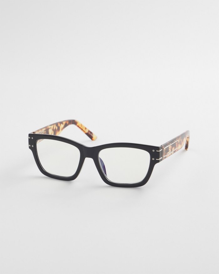 Chicos Black & Faux Tort Readers - Tortoise
