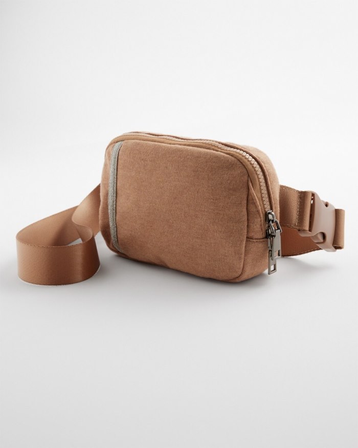 Chicos Cashmere Blend Crossbody Bag - Faux Camel Heather