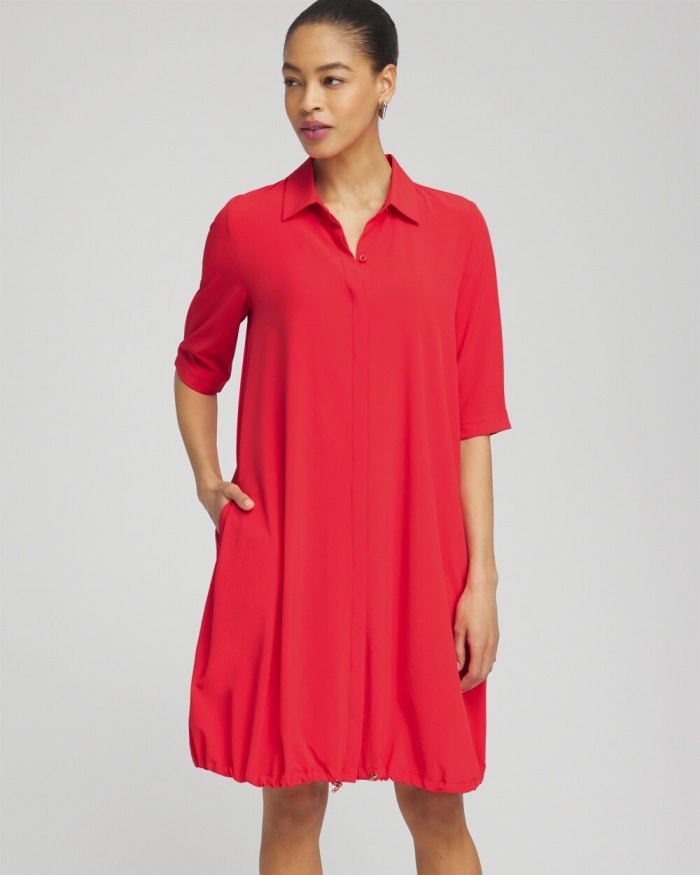 Chicos Zenergy UPF Bungee Dress - MADEIRA RED