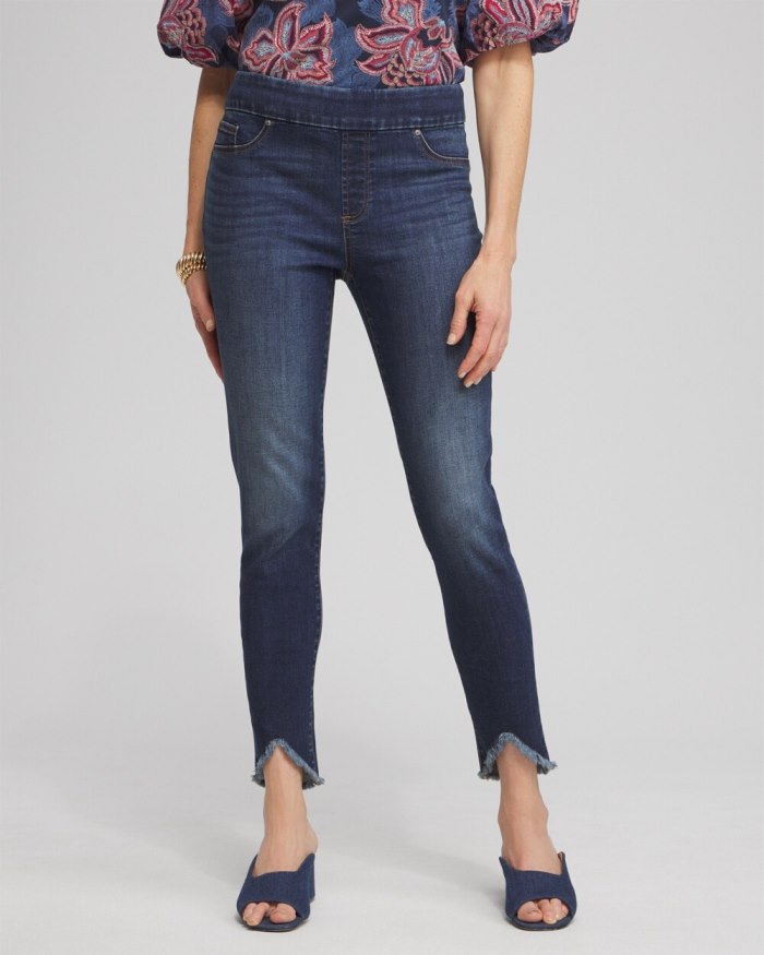 Chicos Tulip Hem Pull-on Ankle Jeggings - Naples Indigo