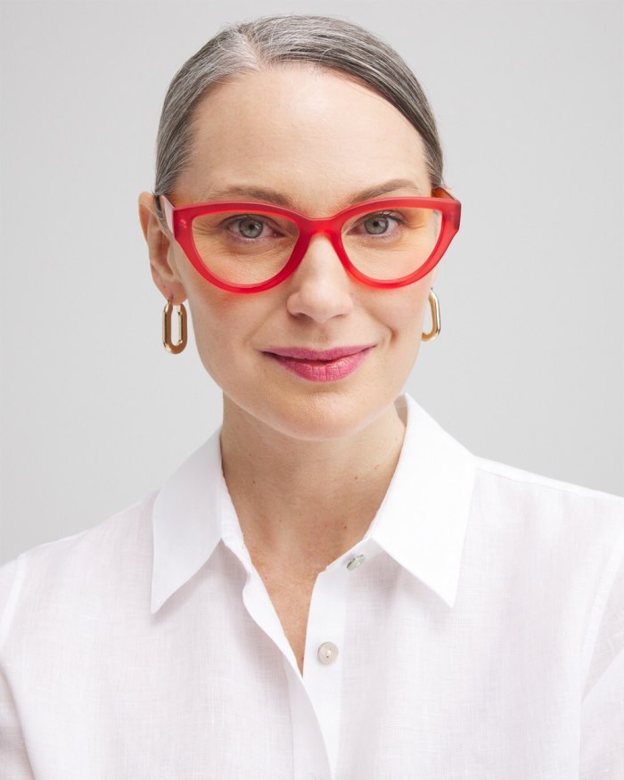 Chicos Orange Cateye Readers - Orange