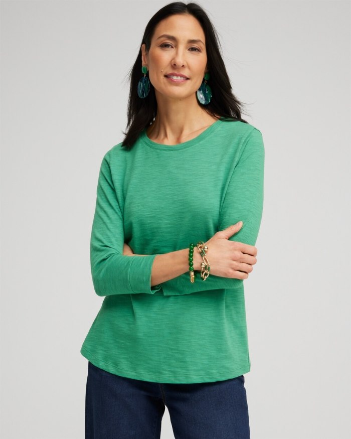 Chicos 3/4 Sleeve Tee - Twisted Ivy