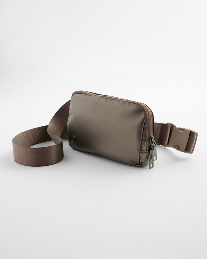 Chicos Metallic Crossbody Belt Bag - Bronze