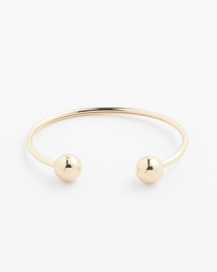Chicos Gold Tone Flex Cuff Bracelet - Gold