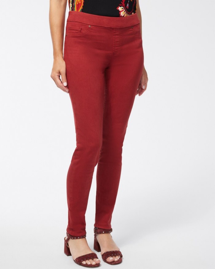Chicos Denim Pull-On Jeggings - Smoked Paprika