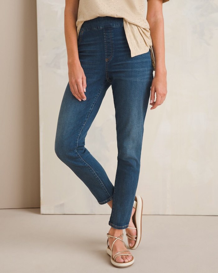 Chicos Pull-On Ankle Jeggings - Buttercup Indigo
