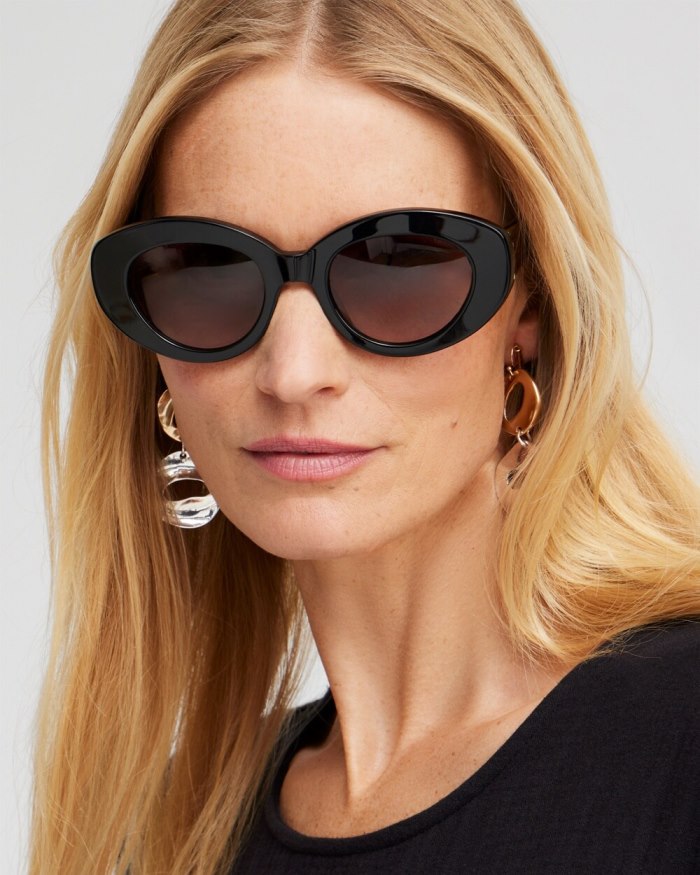 Chicos Black & Tort Print Sunglasses - Black